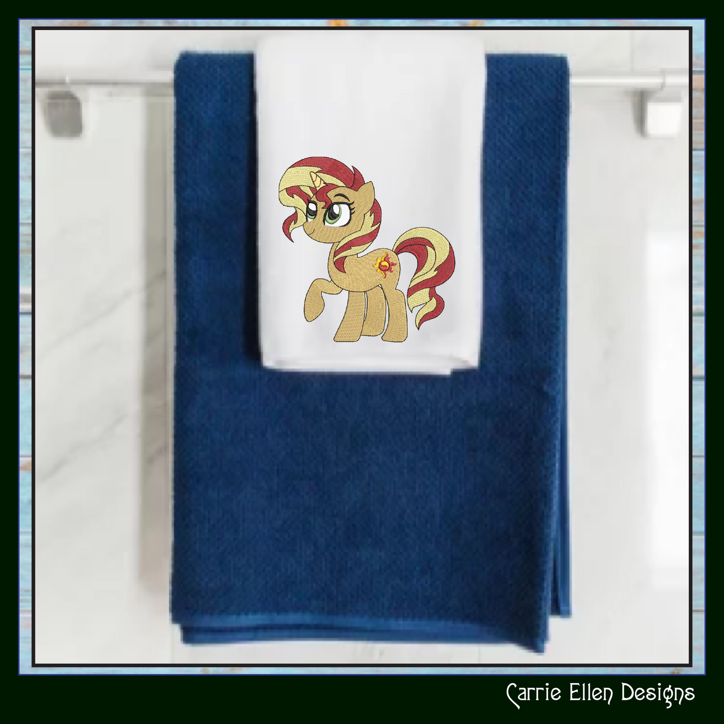 MLP Sunset Shimmer Machine Embroidery Design | My Little Pony Inspired Character, 6 Sizes (3557)
