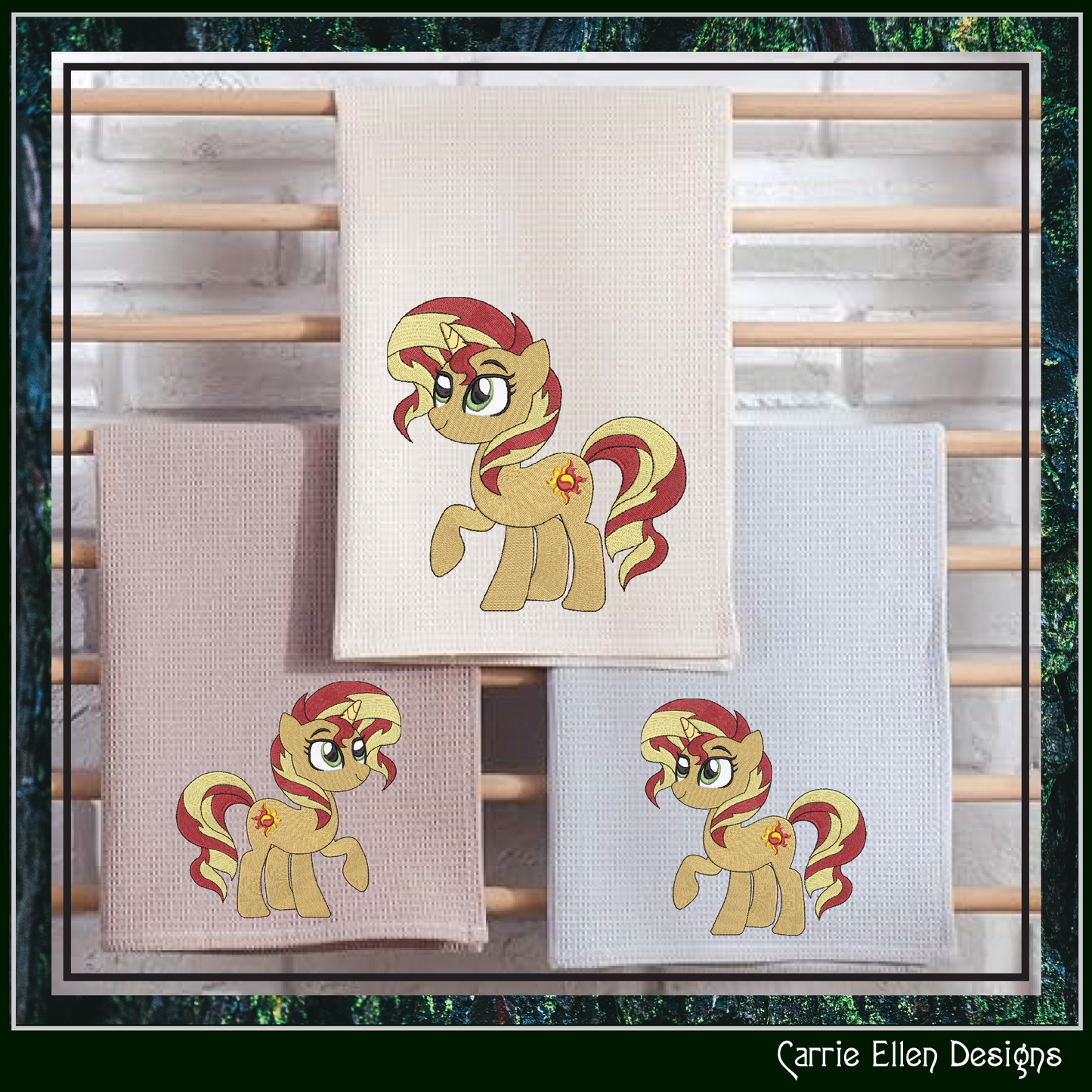 MLP Sunset Shimmer Machine Embroidery Design | My Little Pony Inspired Character, 6 Sizes (3557)
