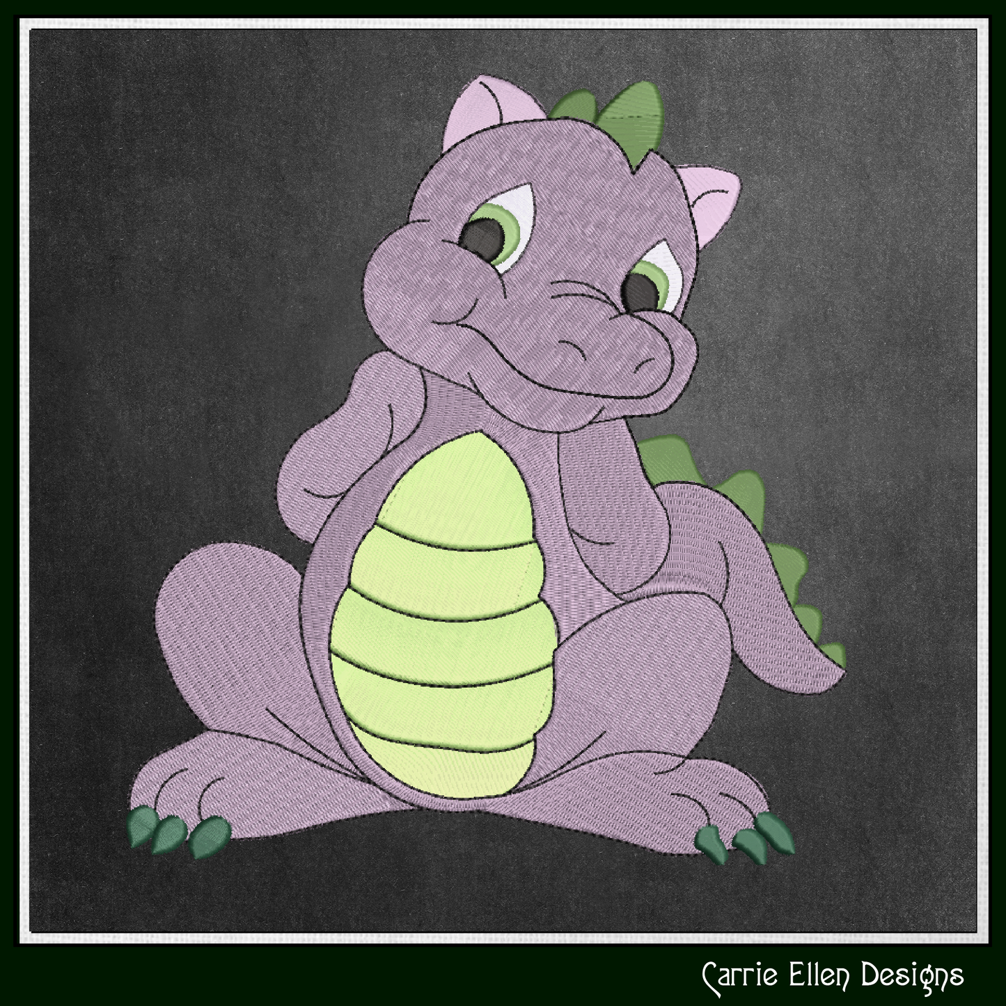 MLP Spike Machine Embroidery Design | My Little Pony Inspired Dragon Character, 6 Sizes (3561)