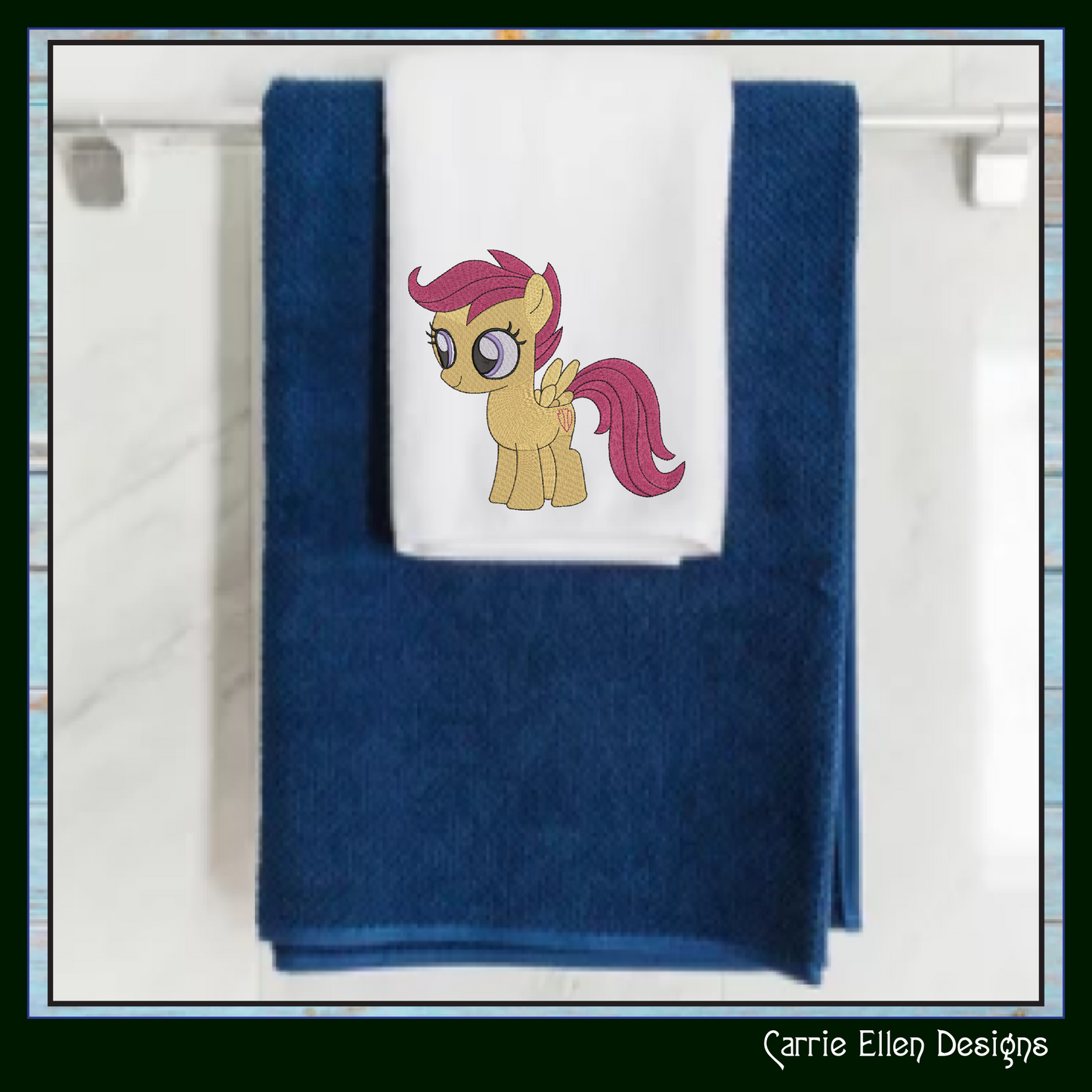 MLP Scootaloo Machine Embroidery Design | My Little Pony Inspired Classic Character, 6 Sizes (3568)