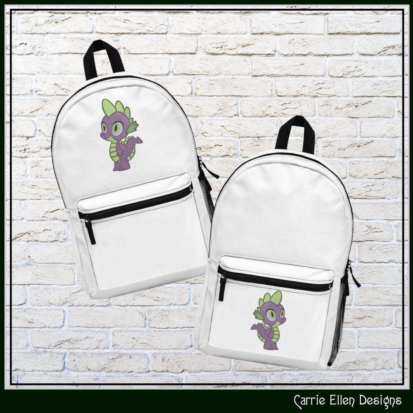 MLP Spike Machine Embroidery Design | My Little Pony Inspired Dragon Character, 6 Sizes (3572)