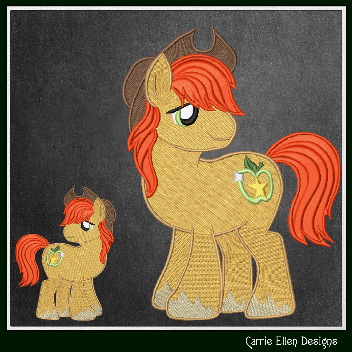 MLP Bright Mac Machine Embroidery Design | My Little Pony Inspired Classic Character, 6 Sizes (3576)