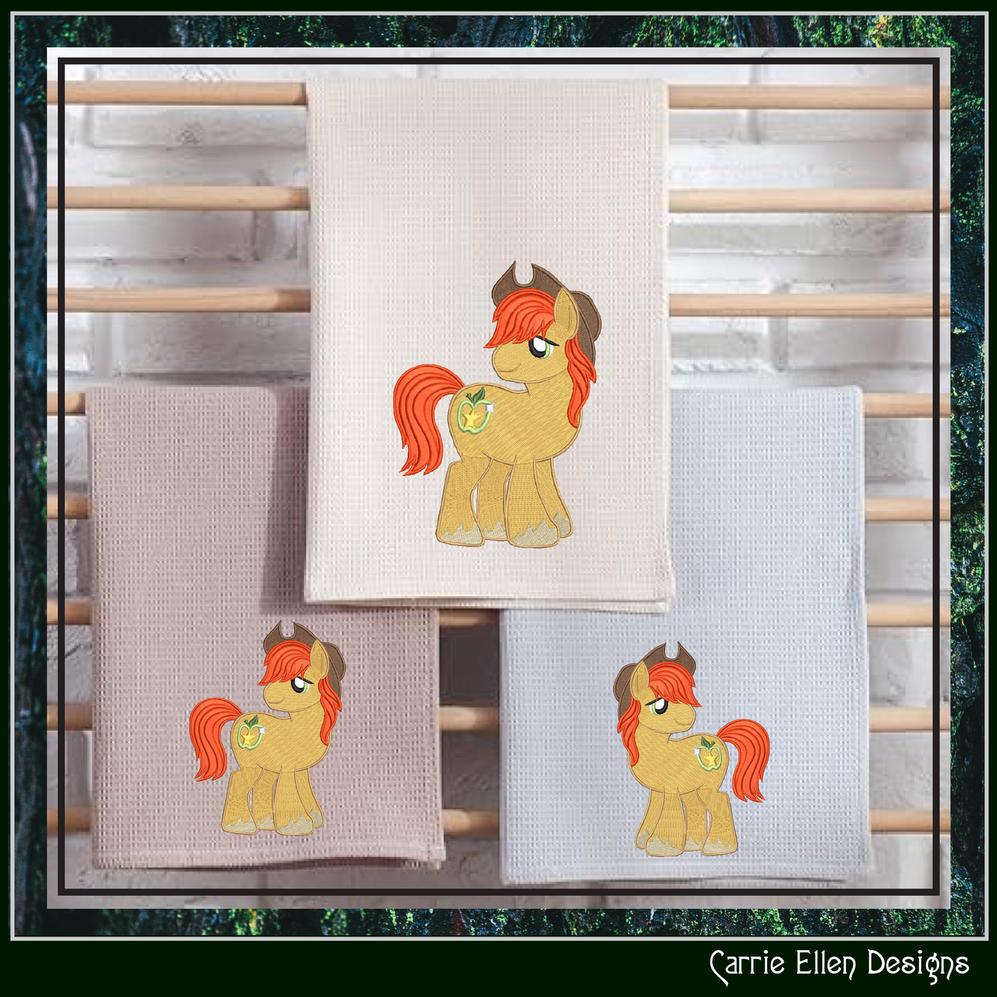 MLP Bright Mac Machine Embroidery Design | My Little Pony Inspired Classic Character, 6 Sizes (3576)