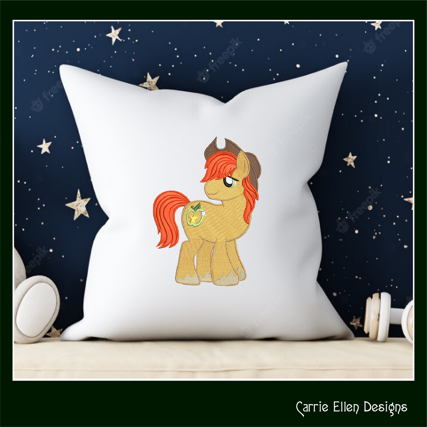 MLP Bright Mac Machine Embroidery Design | My Little Pony Inspired Classic Character, 6 Sizes (3576)