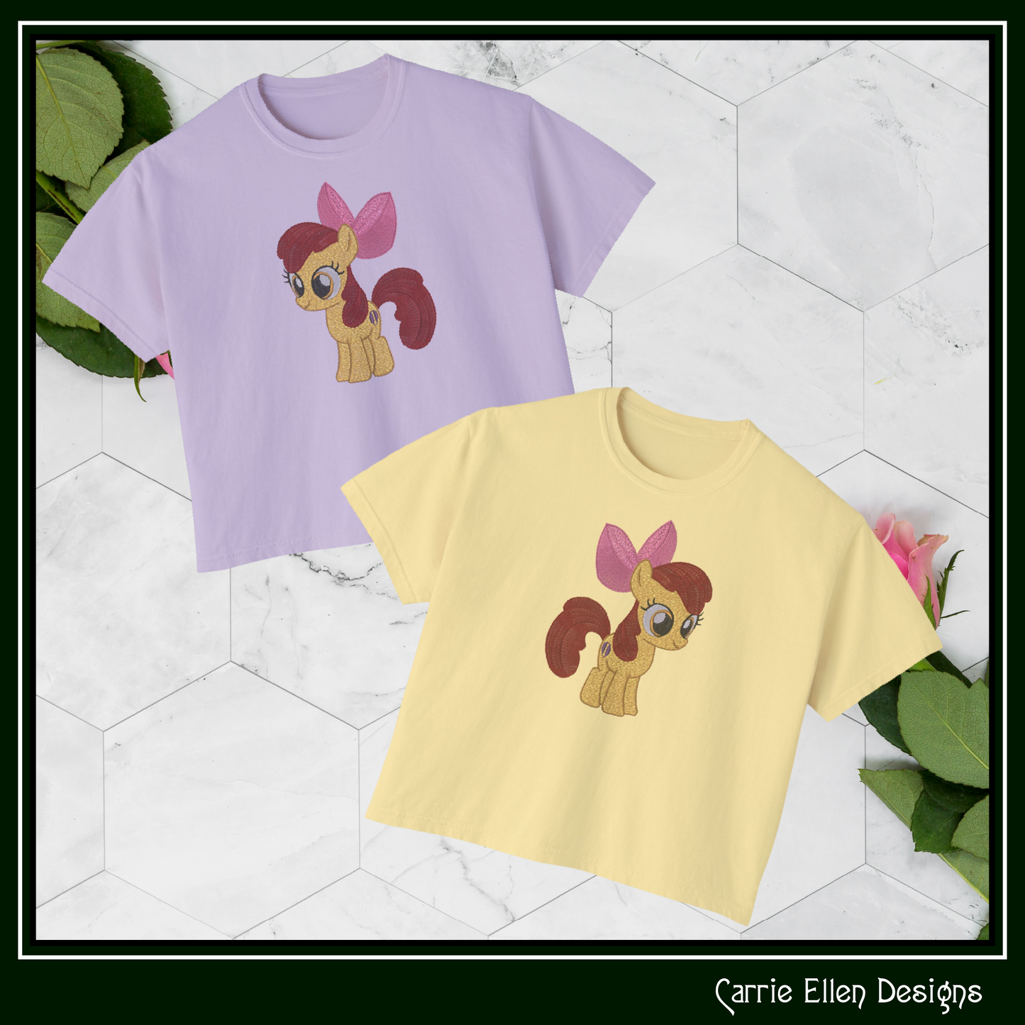 MLP Apple Bloom Machine Embroidery Design | My Little Pony Inspired Classic Character, 6 Sizes (3597)