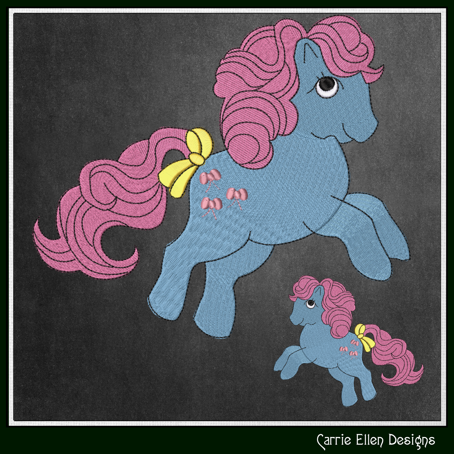 MLP Bow Tie Machine Embroidery Design | My Little Pony Inspired Classic Character, 6 Sizes (3602)