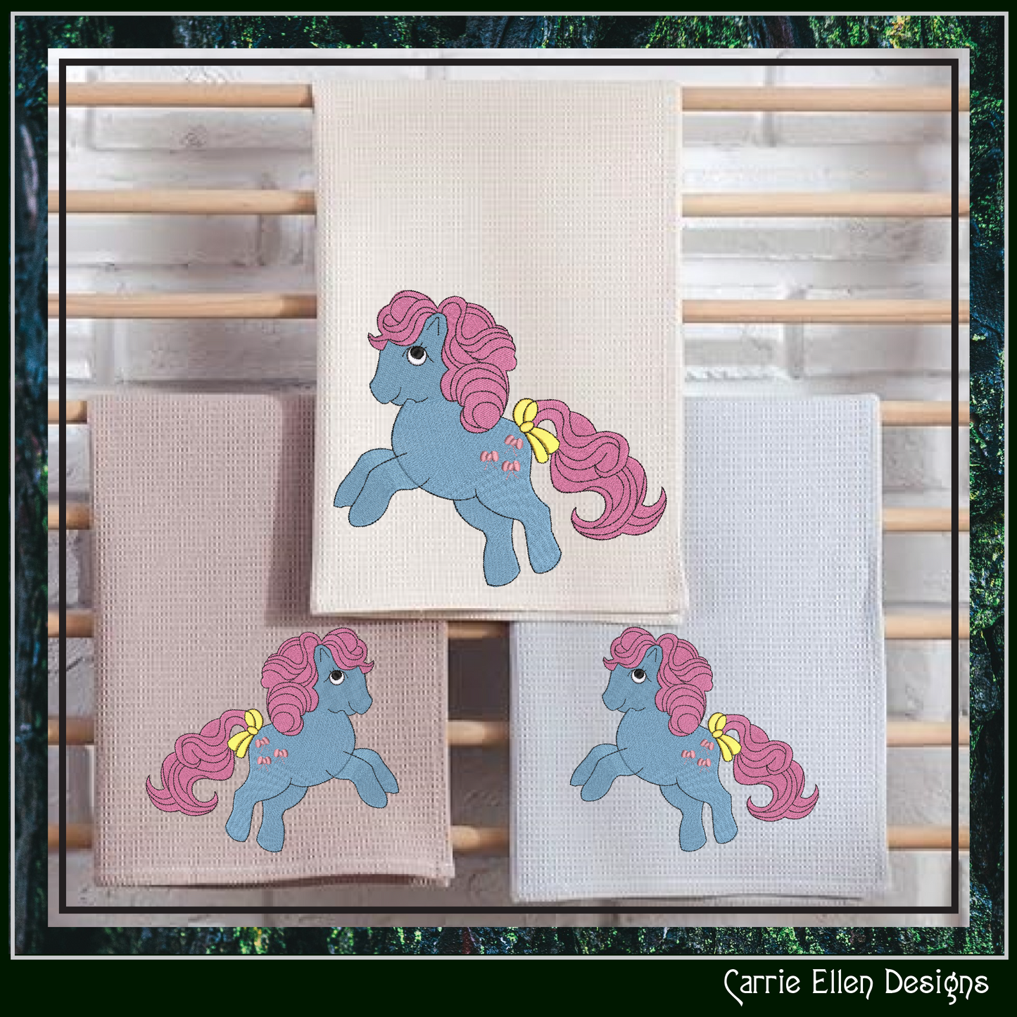 MLP Bow Tie Machine Embroidery Design | My Little Pony Inspired Classic Character, 6 Sizes (3602)