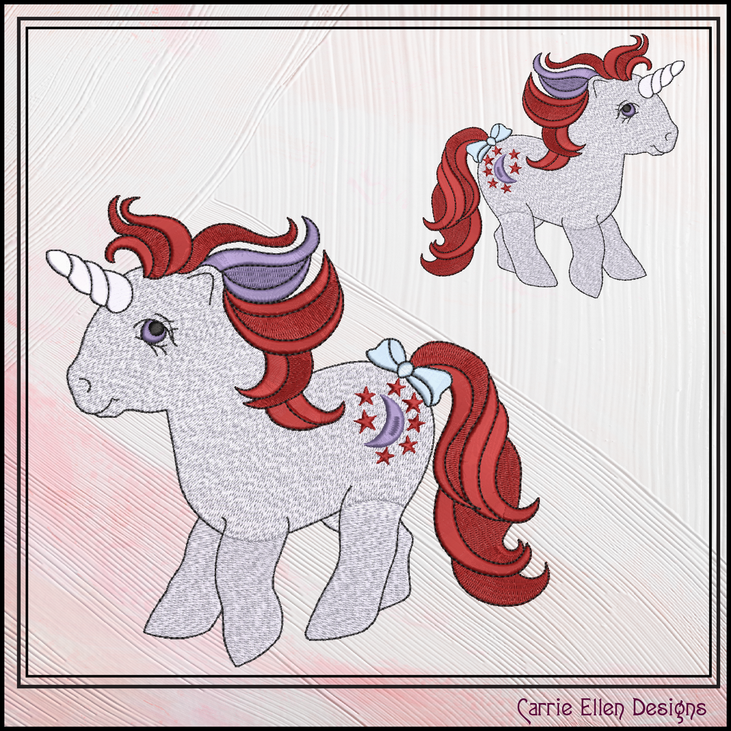 MLP Moon Dancer Machine Embroidery Design | My Little Pony Inspired Classic Character, 6 Sizes (3608)
