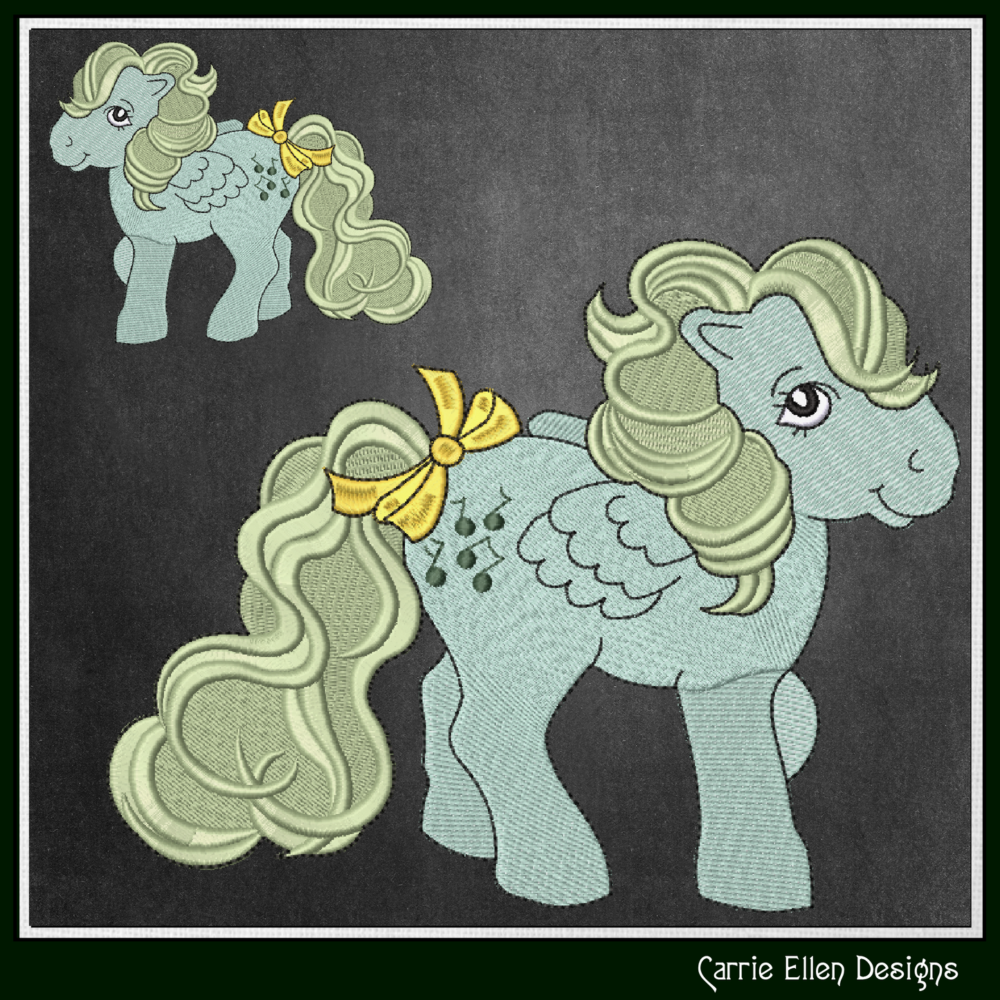 MLP Medley Machine Embroidery Design | My Little Pony Inspired Classic Character, 6 Sizes (3612)