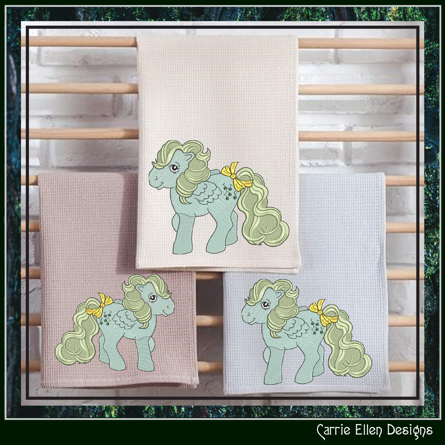 MLP Medley Machine Embroidery Design | My Little Pony Inspired Classic Character, 6 Sizes (3612)