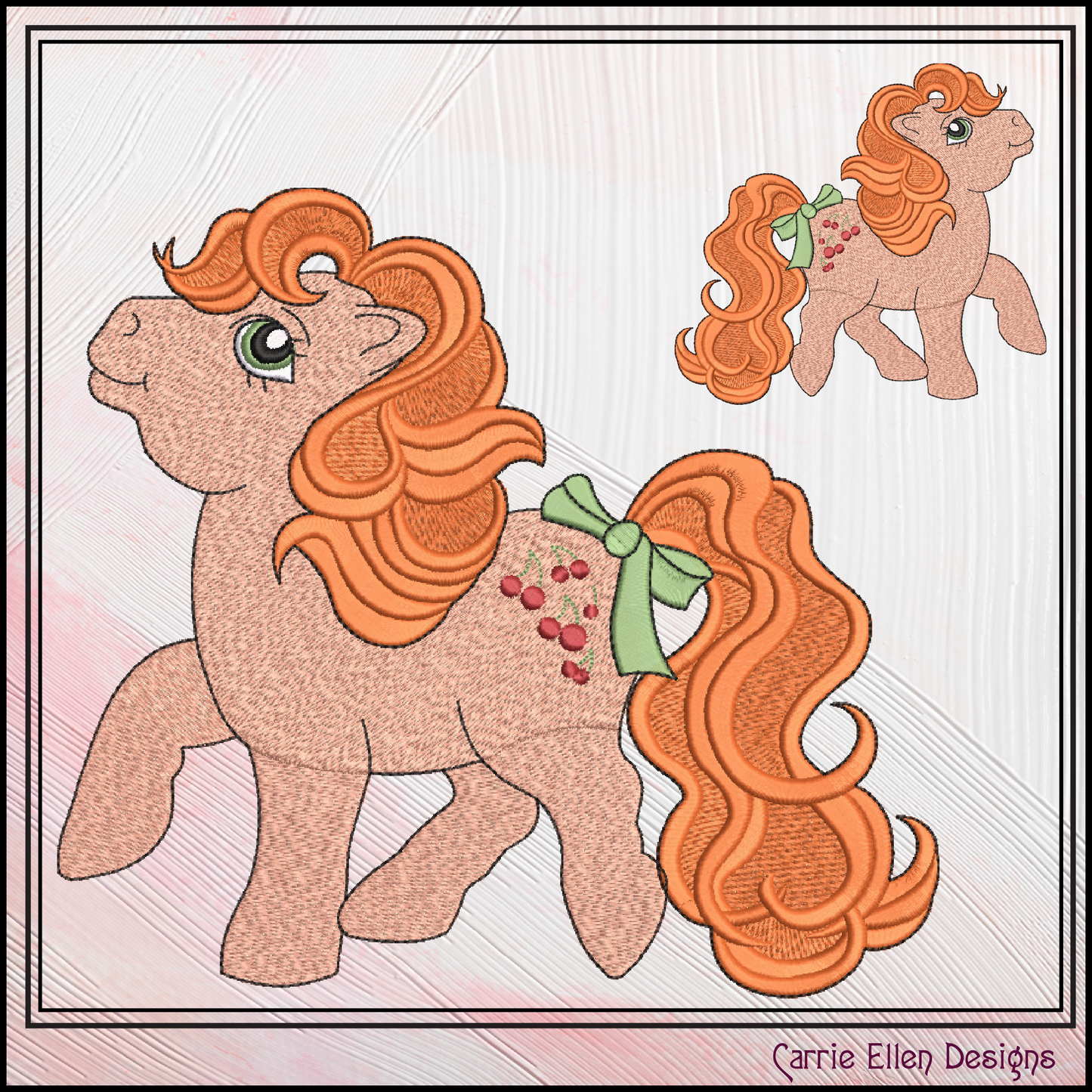 MLP Cherries Jubilee Machine Embroidery Design | My Little Pony Inspired Classic Character, 6 Sizes (3614)