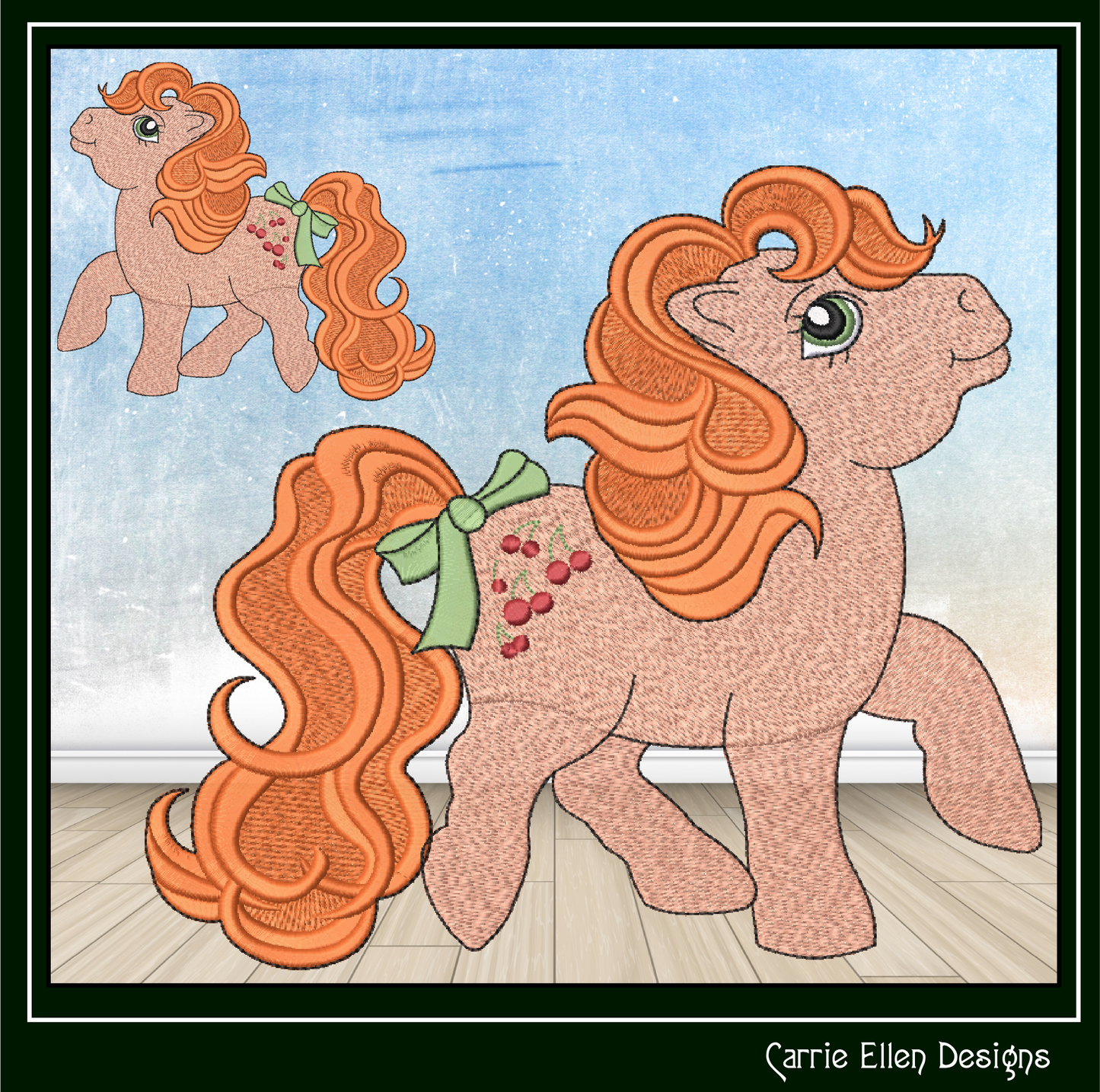 MLP Cherries Jubilee Machine Embroidery Design | My Little Pony Inspired Classic Character, 6 Sizes (3614)