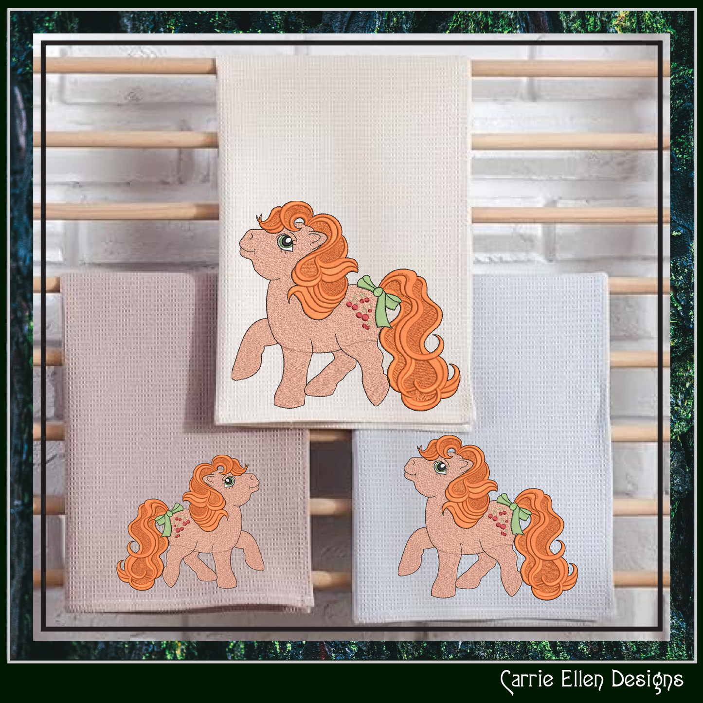 MLP Cherries Jubilee Machine Embroidery Design | My Little Pony Inspired Classic Character, 6 Sizes (3614)