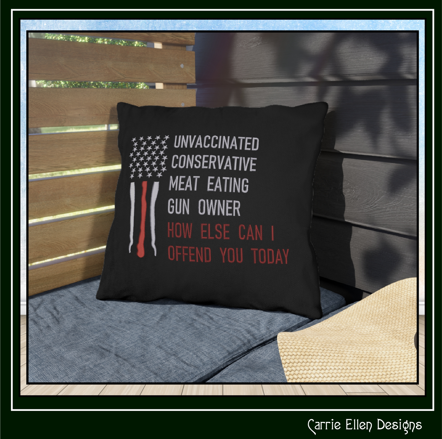 How Else Can I Offend You – Conservative Meat Eater Machine Embroidery Saying, Funny Quote Pattern, 6 Sizes (3651)