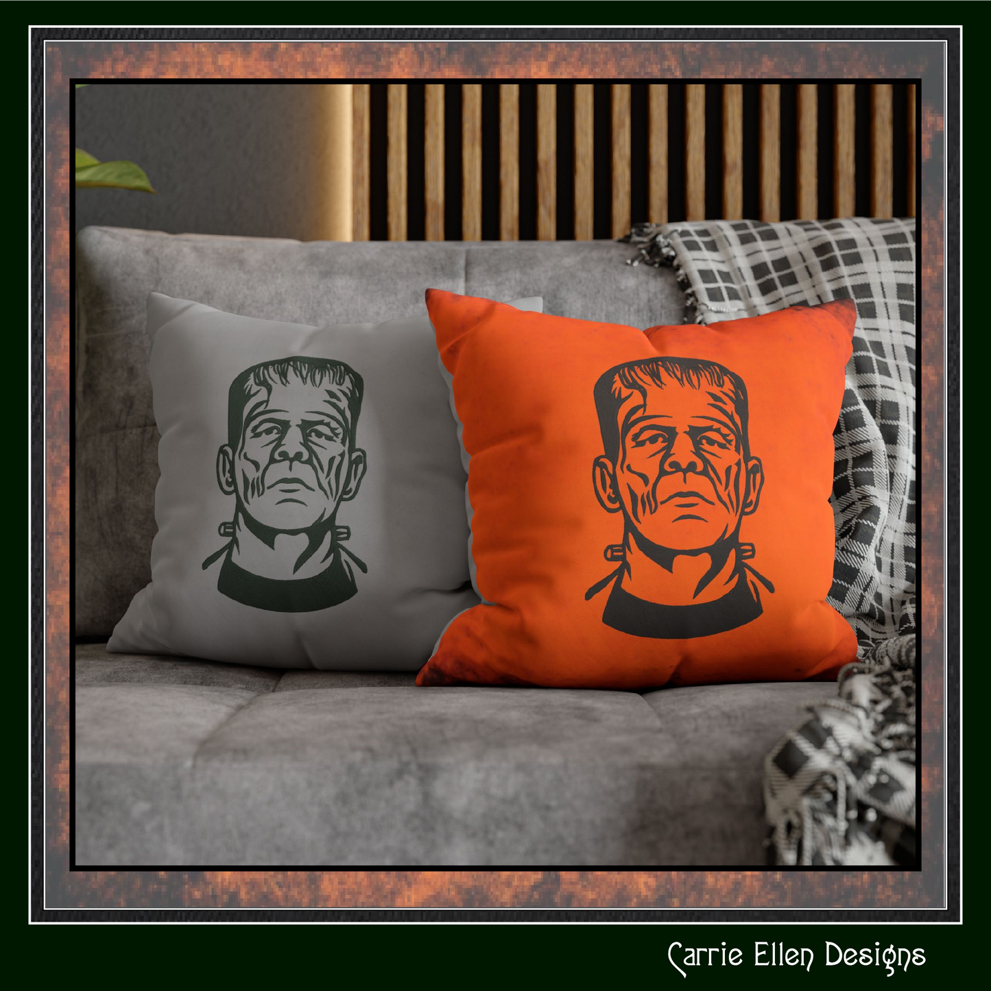 Frankenstein’s Monster Machine Embroidery Profile Design | Classic Horror Halloween Pattern, 6 Sizes (3655)