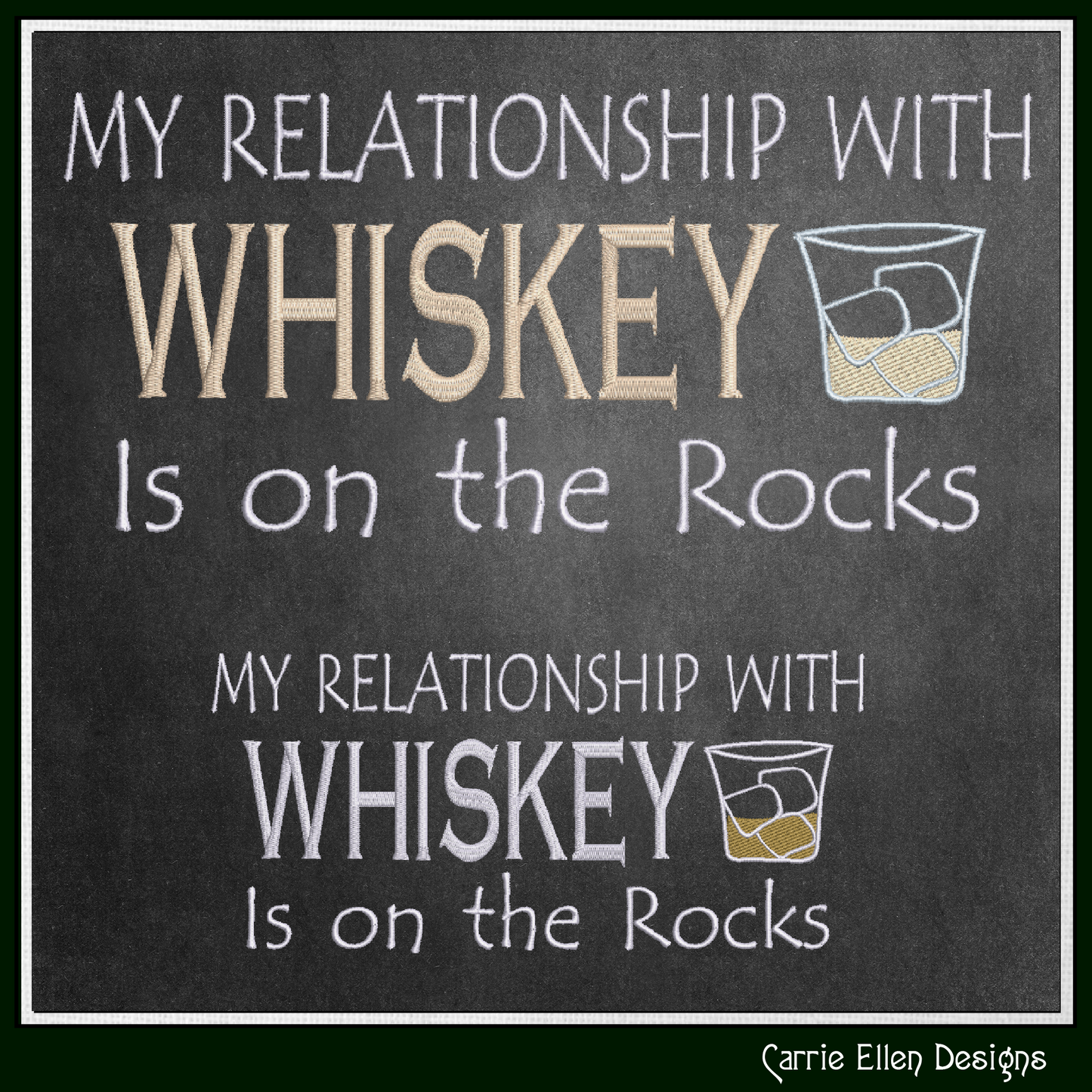 Whiskey Machine Embroidery Design Sayings | Funny Alcohol Quote Patterns, 6 Sizes (3674)