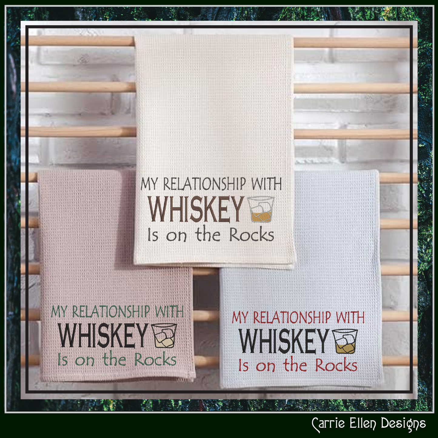 Whiskey Machine Embroidery Design Sayings | Funny Alcohol Quote Patterns, 6 Sizes (3674)