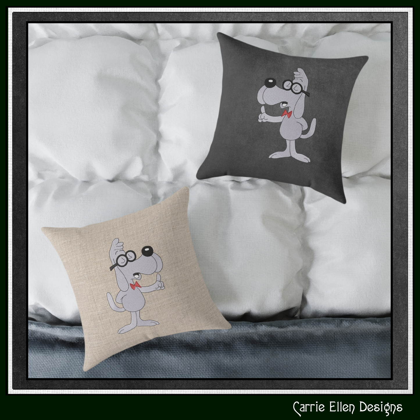 Cartoon Dog Machine Embroidery Design | Mr. Peabody Inspired Character Pattern, 6 Sizes (3675)