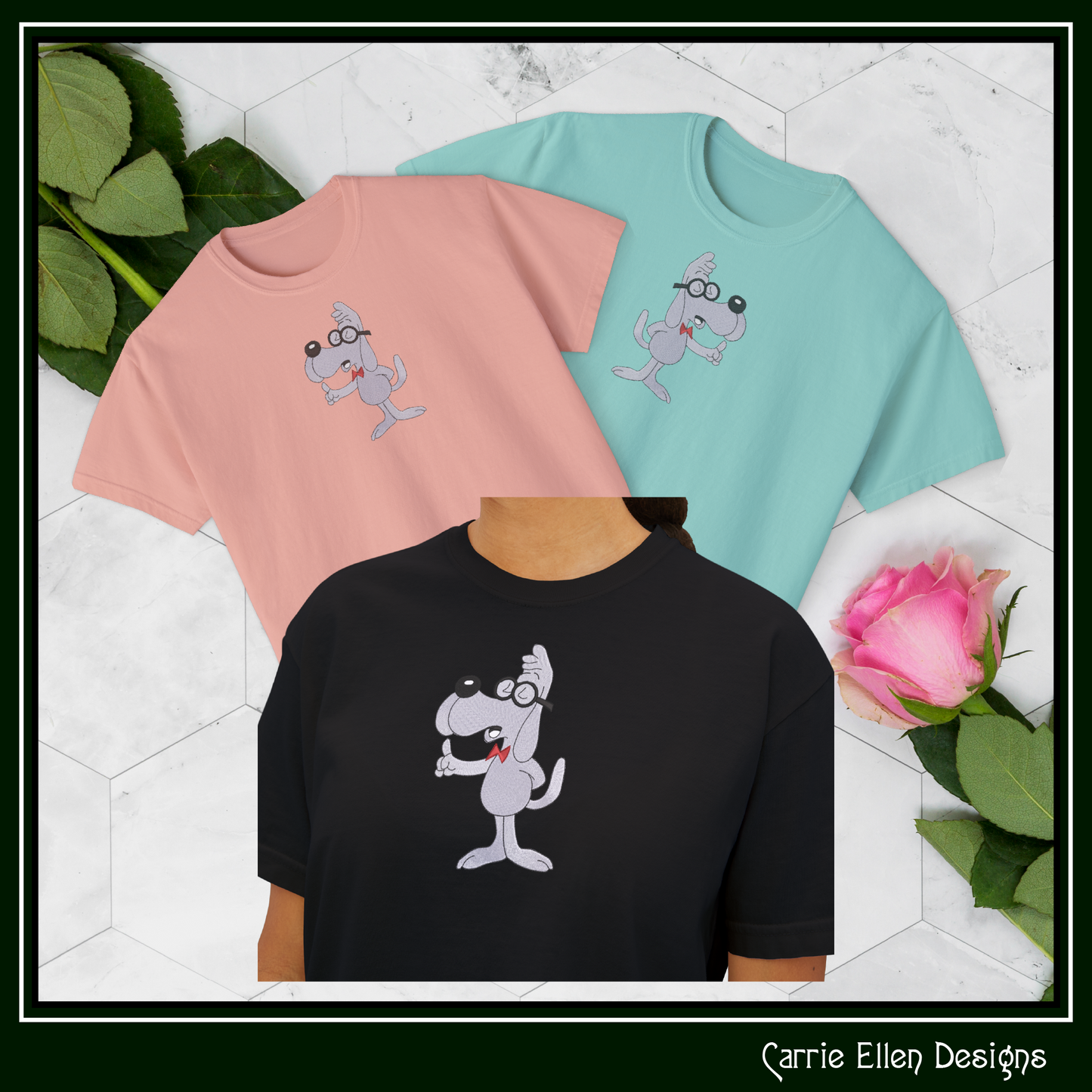 Cartoon Dog Machine Embroidery Design | Mr. Peabody Inspired Character Pattern, 6 Sizes (3675)