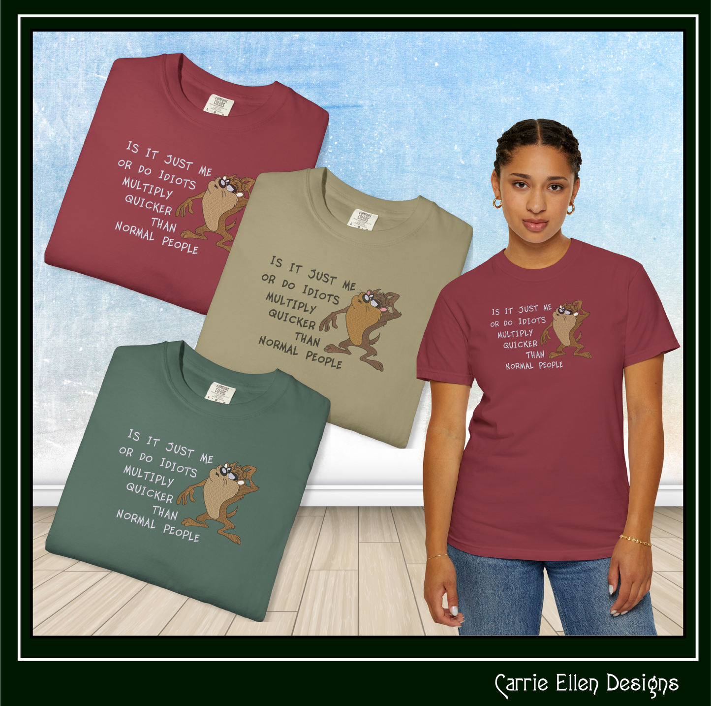 Idiots Multiply Quicker than Normal People – Snarky Machine Embroidery Design Saying, 6 Sizes (3684)