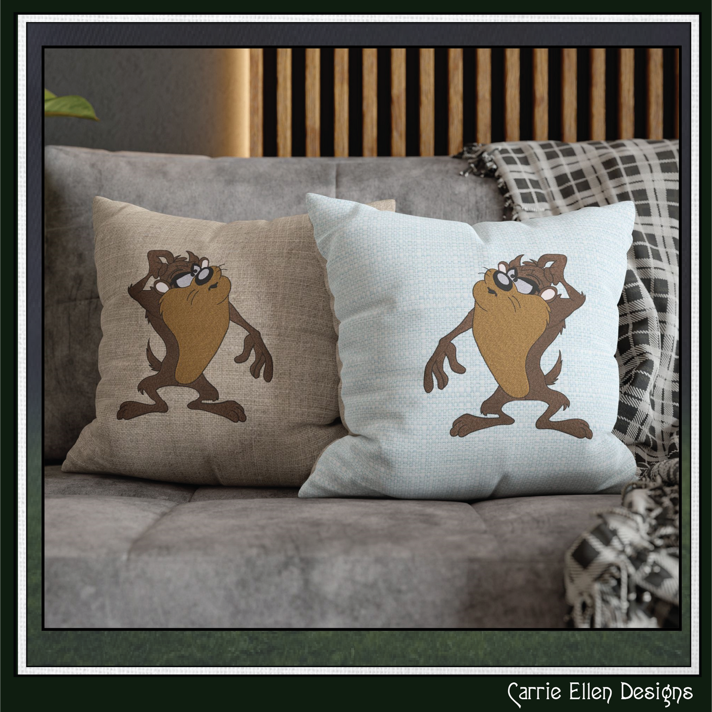 Tasmanian Devil Confused Cartoon Character – Fandom Machine Embroidery Design, 6 Sizes (3685)
