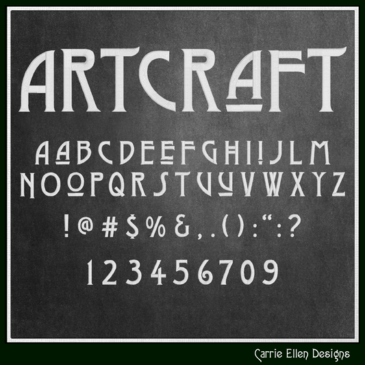 ArtCraft BX Fonts and Lettering Stitch Files, Modern Block Alphabet Machine Embroidery (3700)