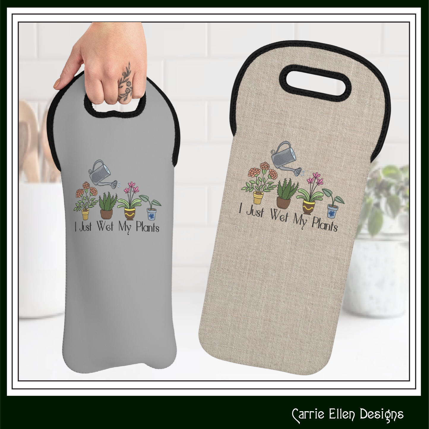 I Just Wet My Plants Machine Embroidery Design | Funny Gardening Humor (3918)
