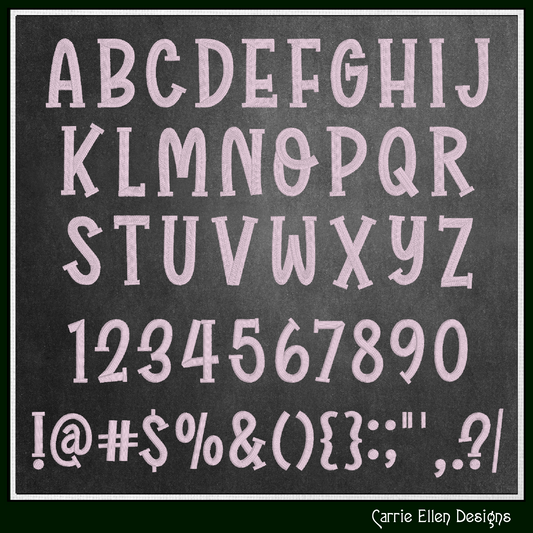 Hello Bunny Casual Serif BX Font & Lettering Stitch Files |Native Embrilliance Machine Embroidery Font (4022)
