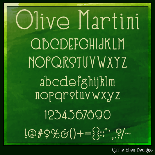 Olive Martini Rounded Modern BX Font & Lettering Stitch Files | Native Embrilliance Machine Embroidery Font (4076)