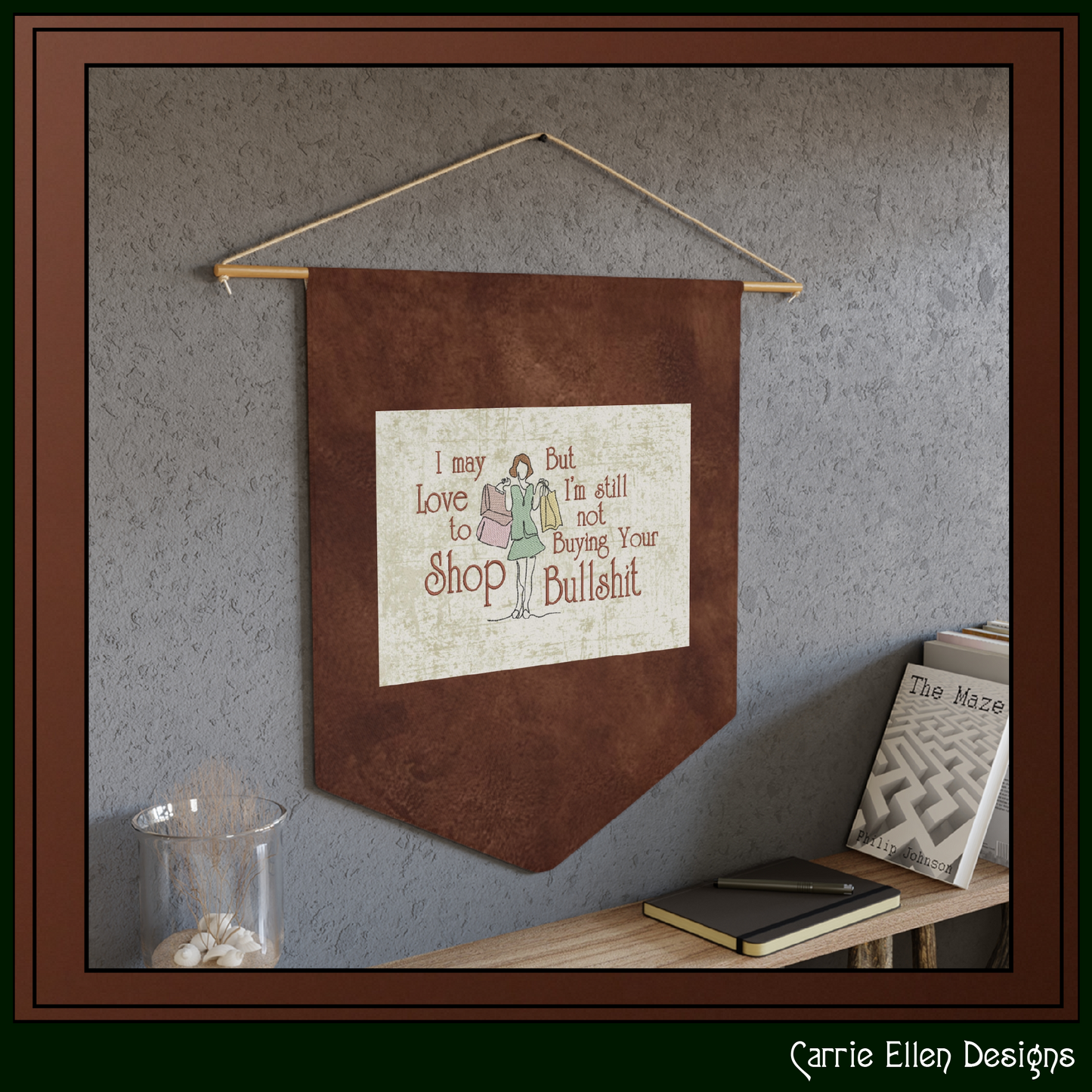 I May Love to Shop But I’m Still Not Buying Your Bullshit Machine Embroidery Design | Funny Shopping Quote Stitch File, 6 Sizes (4145)
