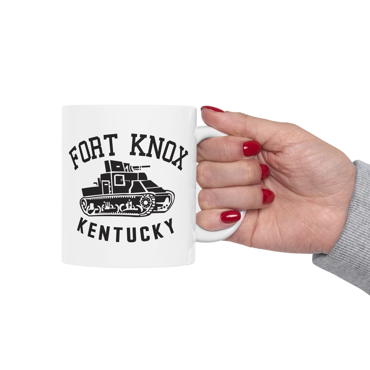 Fort Knox Kentucky Army Tank Ceramic Mug – Vintage WWII U.S. Army Graphic Reproduction – 11oz & 15oz Sizes (P-6048)