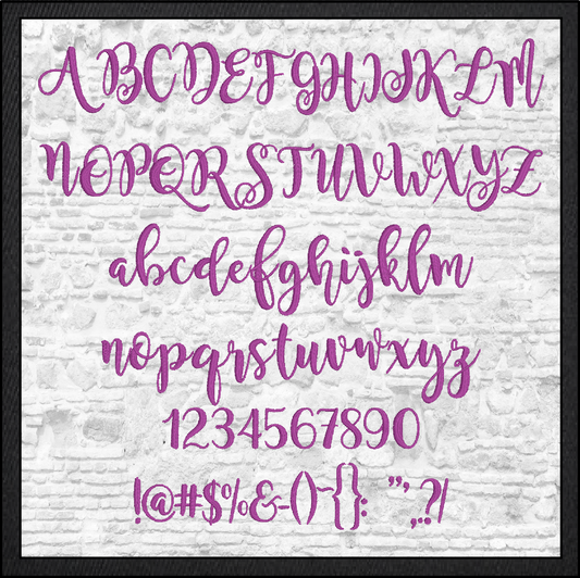 Orchid Sky Script BX Font | Machine Embroidery Alphabet | Native Embrilliance Lettering Font (4300)