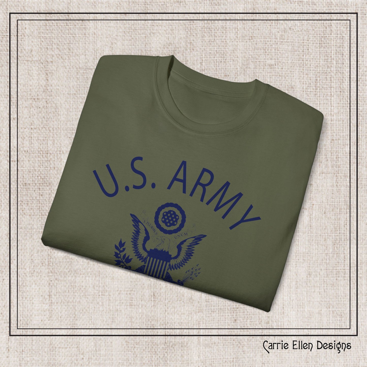 US Army Indiantown Gap Military Reservation PA Eagle Emblem T-Shirt – Vintage WWII U.S. Army Reproduction Unisex Ultra Cotton Tee (P-6041)