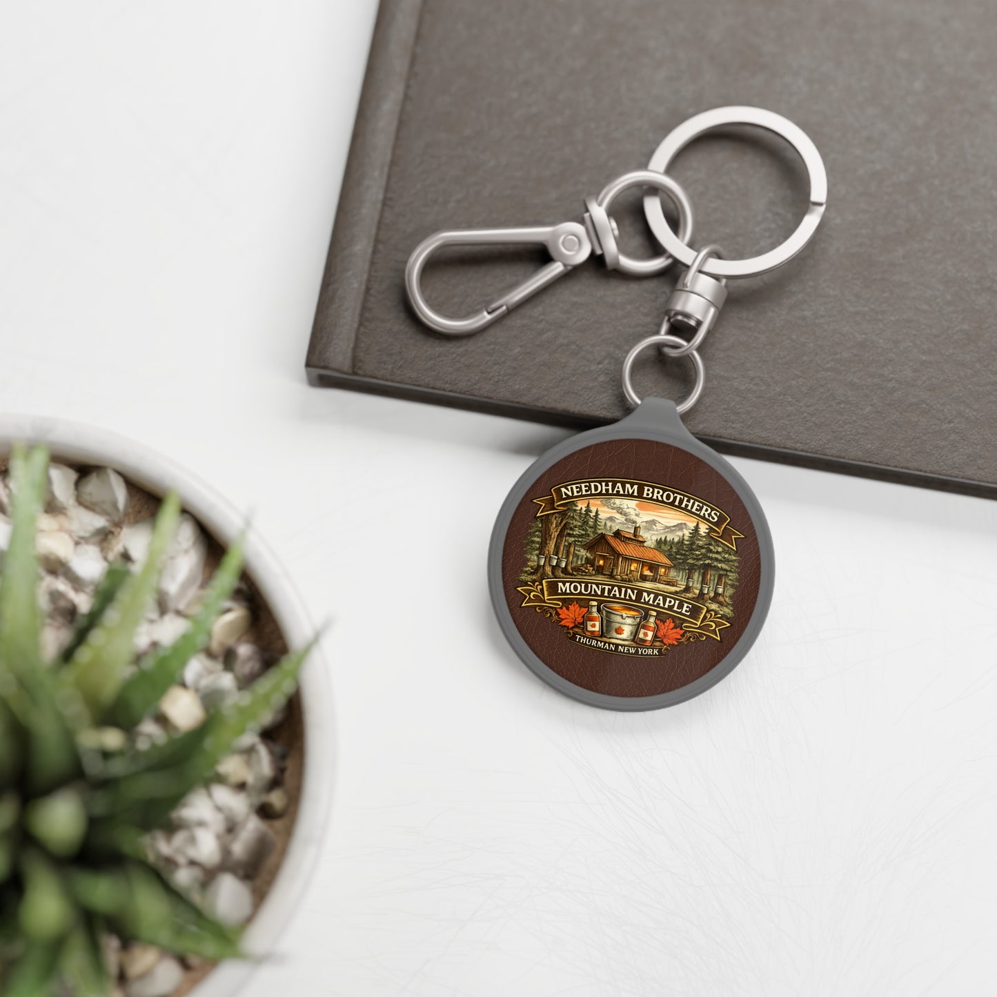 Needham Brothers Mountain Maple Round Keyring (3891)