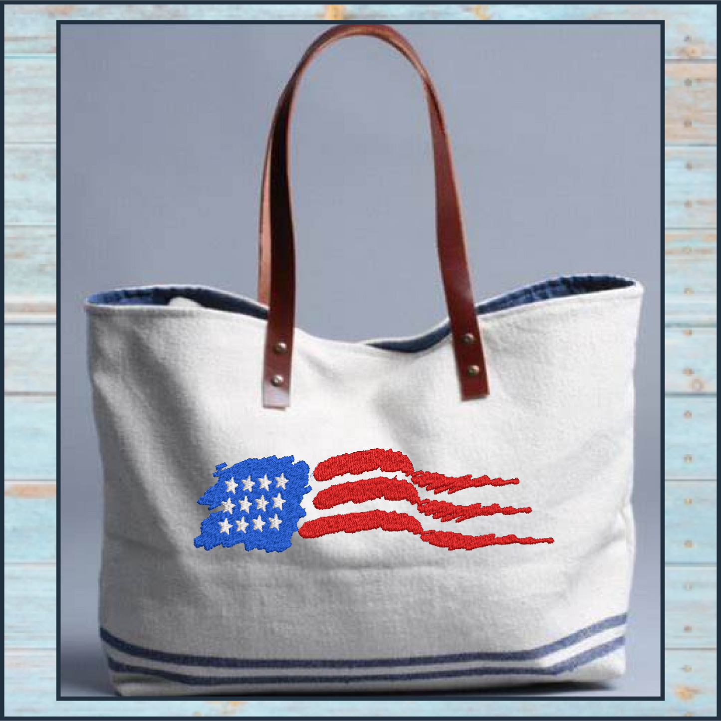 American Flag Machine Embroidery Design | Abstract USA Flag | 4th of July & Memorial Day Patriotic Embroidery | 6 Sizes (0713)