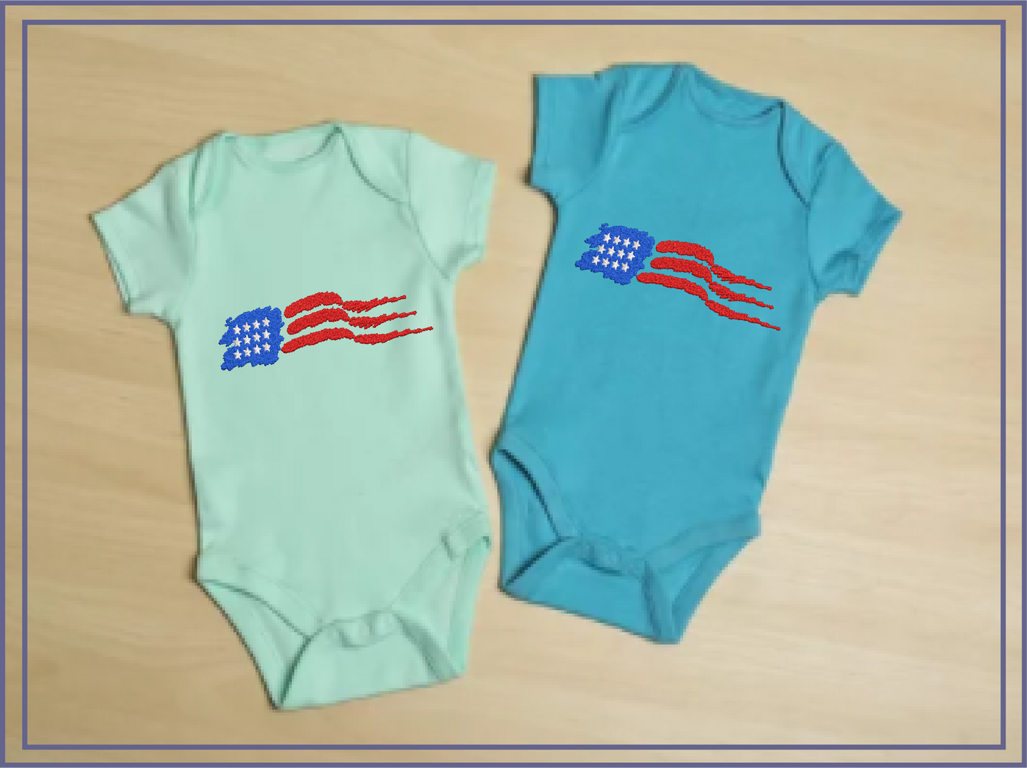 American Flag Machine Embroidery Design | Abstract USA Flag | 4th of July & Memorial Day Patriotic Embroidery | 6 Sizes (0713)