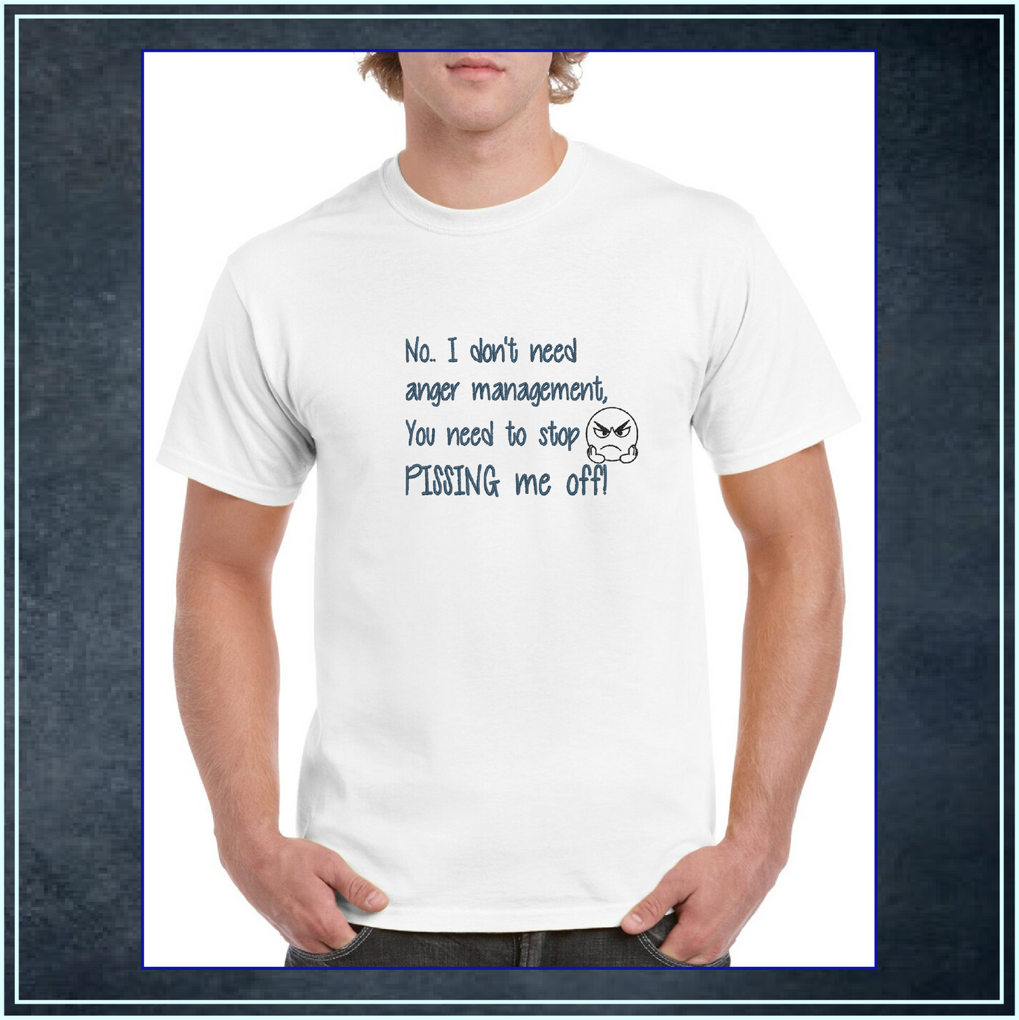 I Don’t Need Anger Management Embroidery Design | Funny Quote Embroidery Pattern | Humorous Saying Design | 8 Sizes (0657)