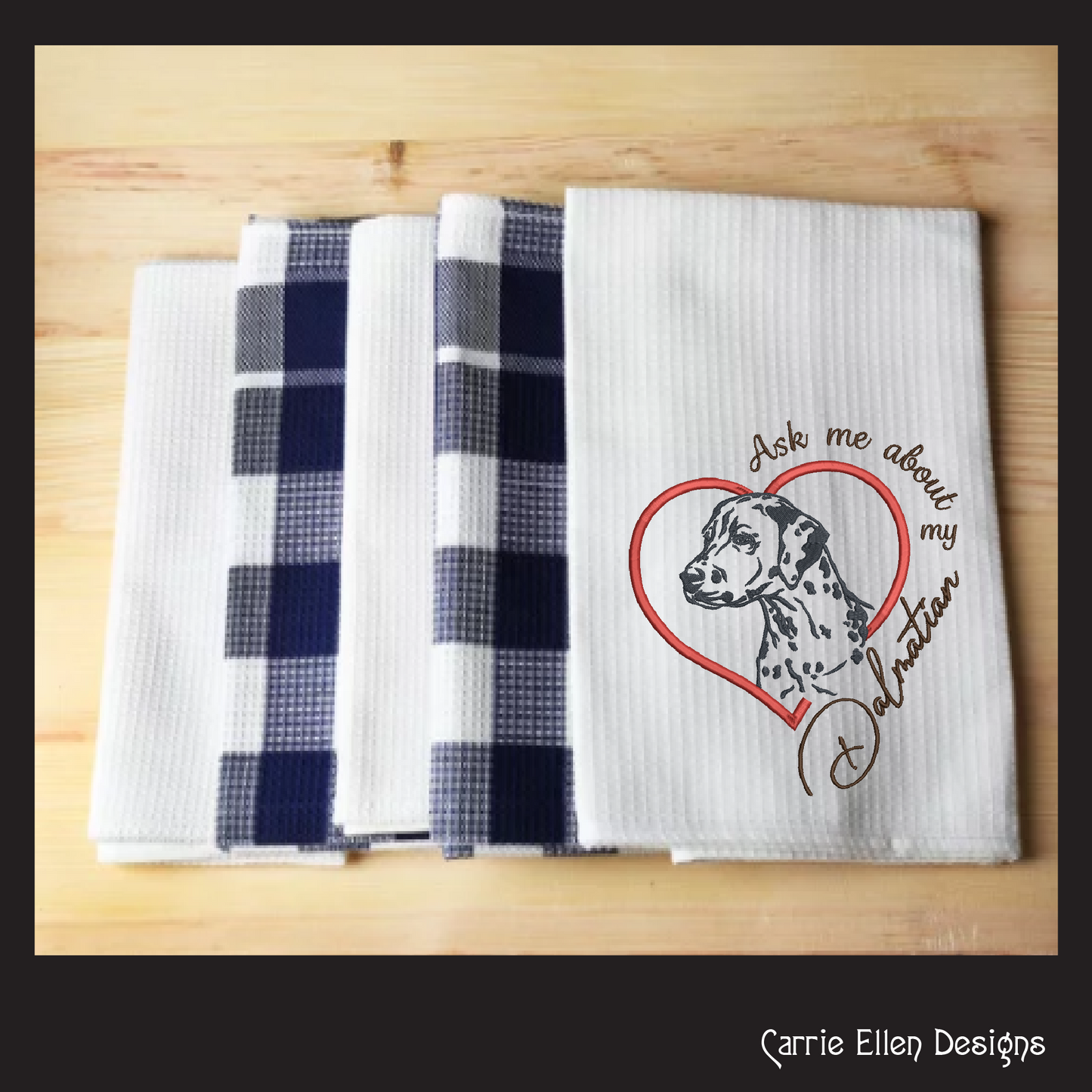 Dalmatian Machine Embroidery Design – Ask Me About My Dalmatian – Pet Dog Lover Pattern – 6 Sizes (1541)