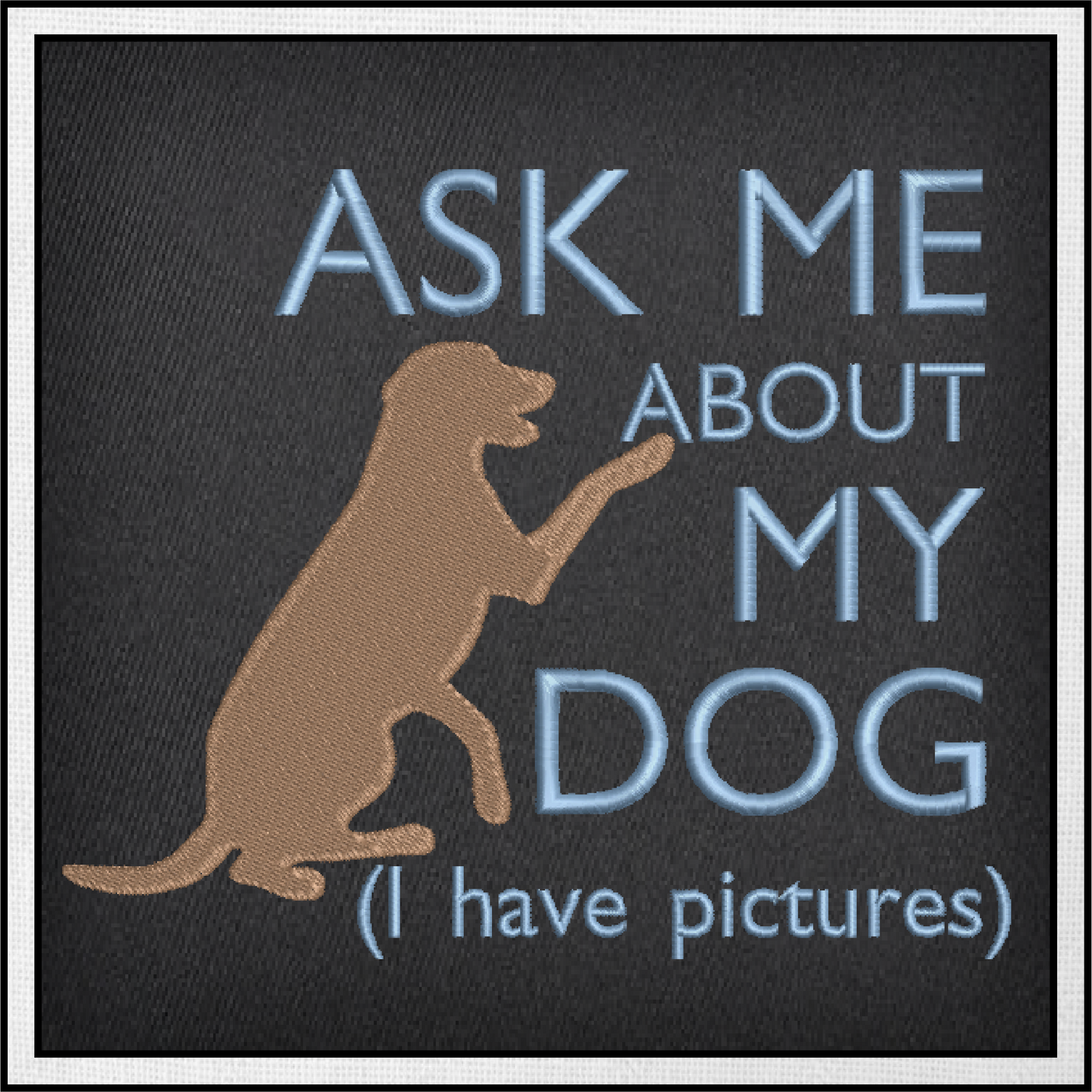Pet Dog Machine Embroidery Design – Ask Me About My Dachshund Quote, Funny Dog Saying Pattern, 6 Sizes (0583)