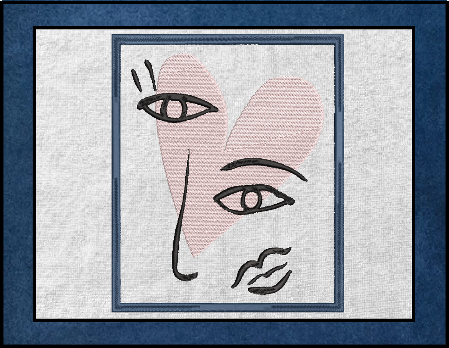 Ladies of Avignon Picasso Poster Machine Embroidery Line Art Design – Inspired by Pablo Picasso Abstract Art Exhibition Poster, 8 Sizes (0468)