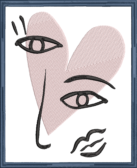 Ladies of Avignon Picasso Poster Machine Embroidery Line Art Design – Inspired by Pablo Picasso Abstract Art Exhibition Poster, 8 Sizes (0468)