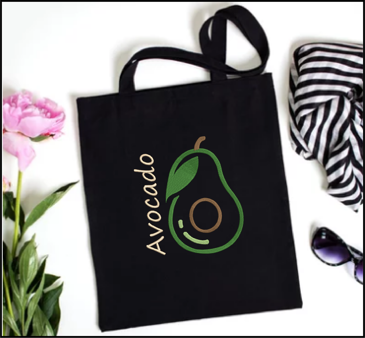 Avocado Machine Embroidery Design | Healthy Fruit Embroidery | Avocado Silhouette | Fruits and Vegetables | 8 Sizes (0963)