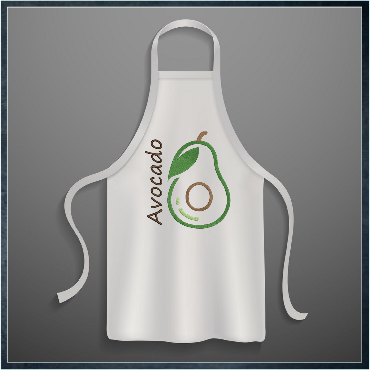 Avocado Machine Embroidery Design | Healthy Fruit Embroidery | Avocado Silhouette | Fruits and Vegetables | 8 Sizes (0963)