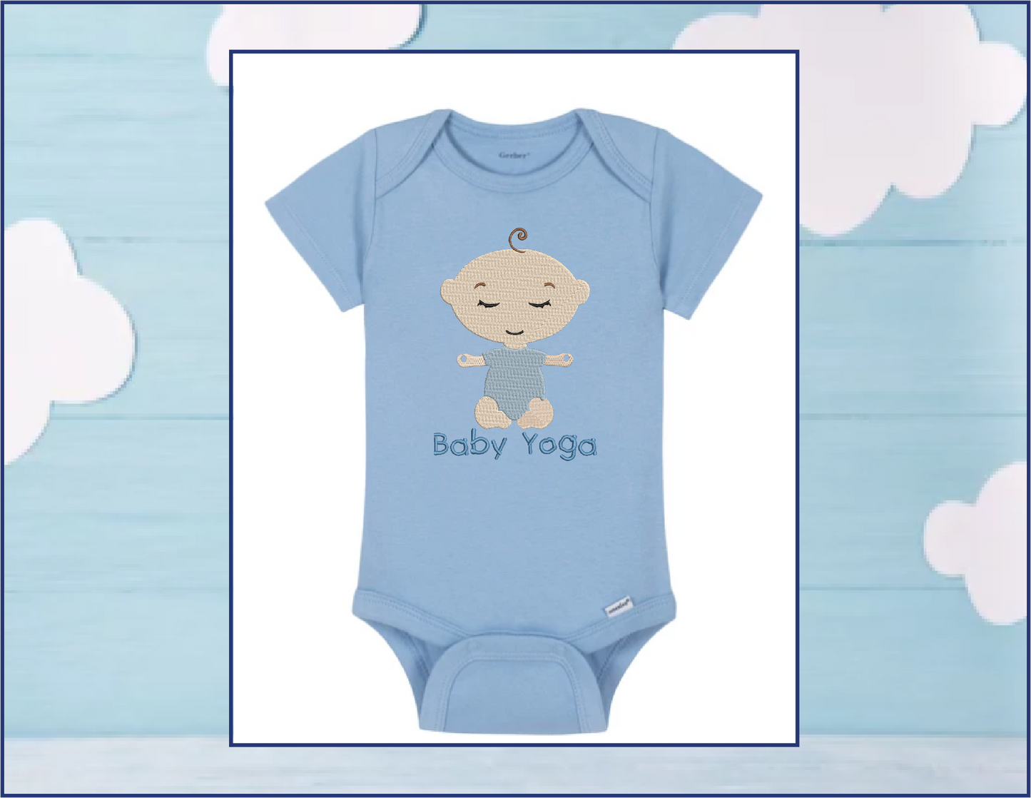 Yoga Machine Embroidery Design Bundle – 2 Cute Baby Yoga Pose Designs, Boy & Girl, 8 Sizes Each | Health & Fitness (0119)