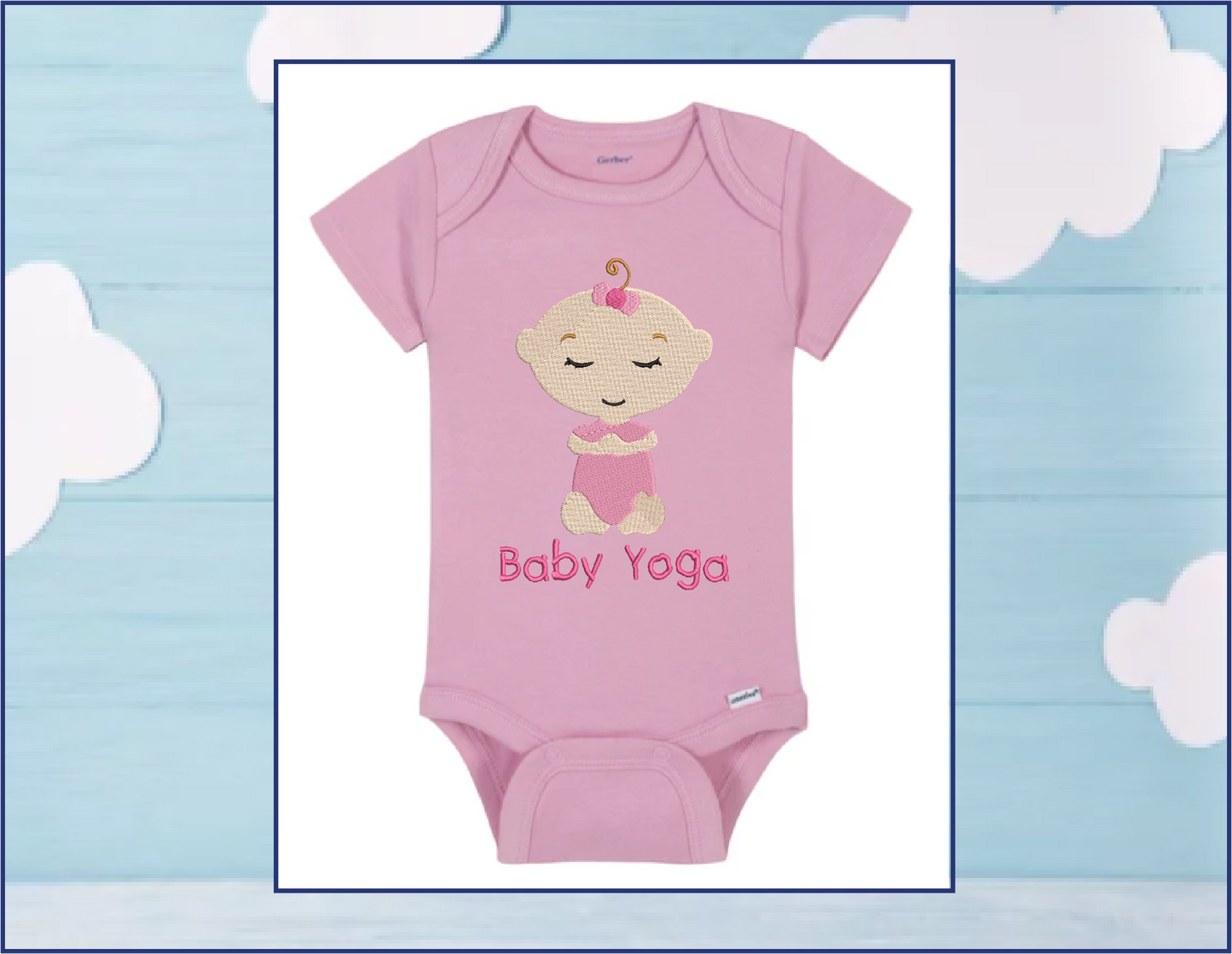 Yoga Machine Embroidery Design Bundle – 2 Cute Baby Yoga Pose Designs, Boy & Girl, 8 Sizes Each | Health & Fitness (0119)