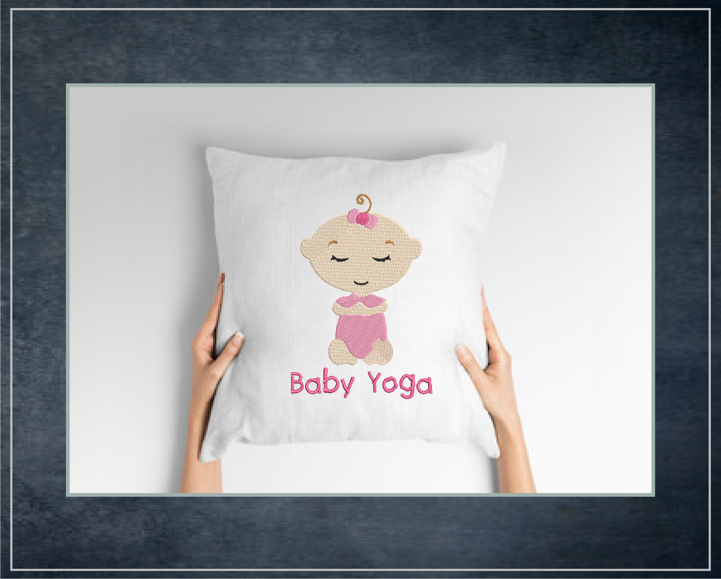 Yoga Machine Embroidery Design Bundle – 2 Cute Baby Yoga Pose Designs, Boy & Girl, 8 Sizes Each | Health & Fitness (0119)