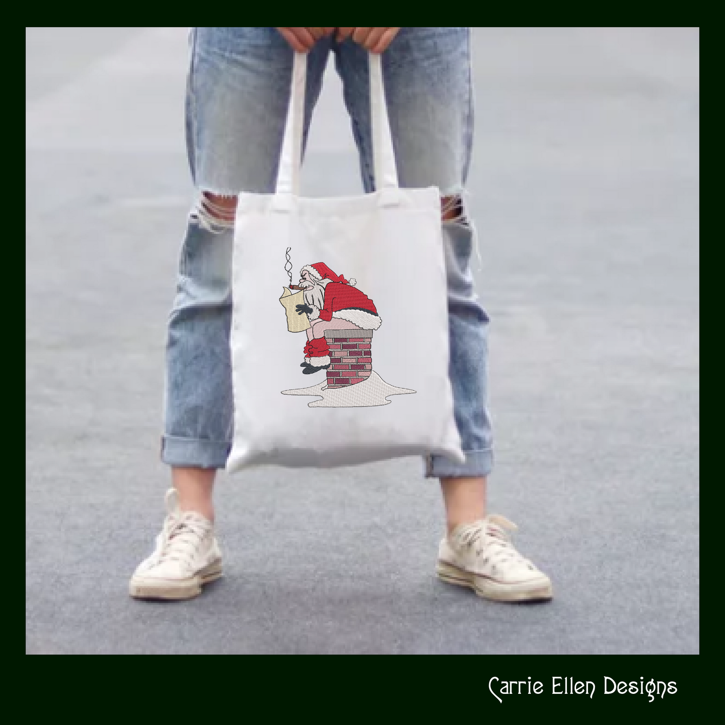 Bad Santa Machine Embroidery Design – Christmas Santa Claus Pattern, Sarcastic Funny Holiday Design, 6 Sizes (1043)
