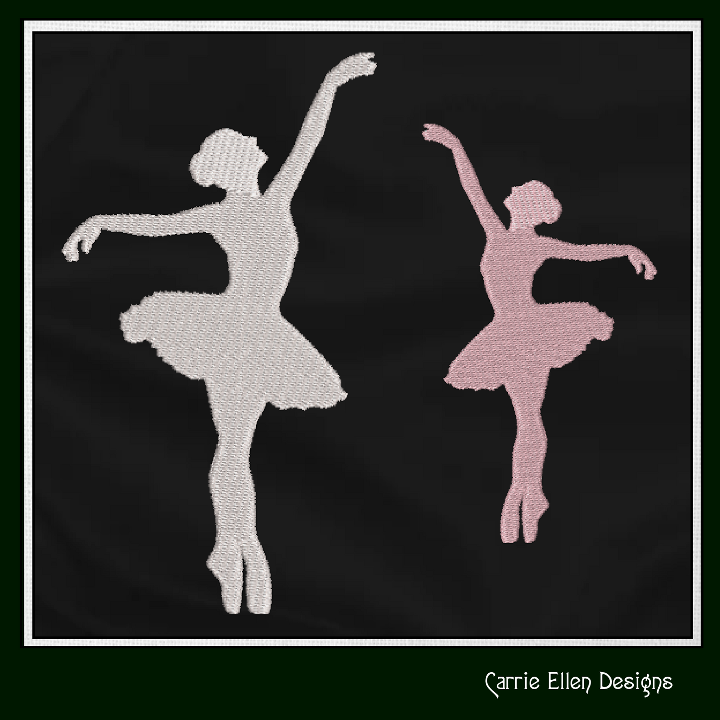 Ballerina Machine Embroidery Design – Dancer Silhouette Pattern, 6 Sizes (1226)