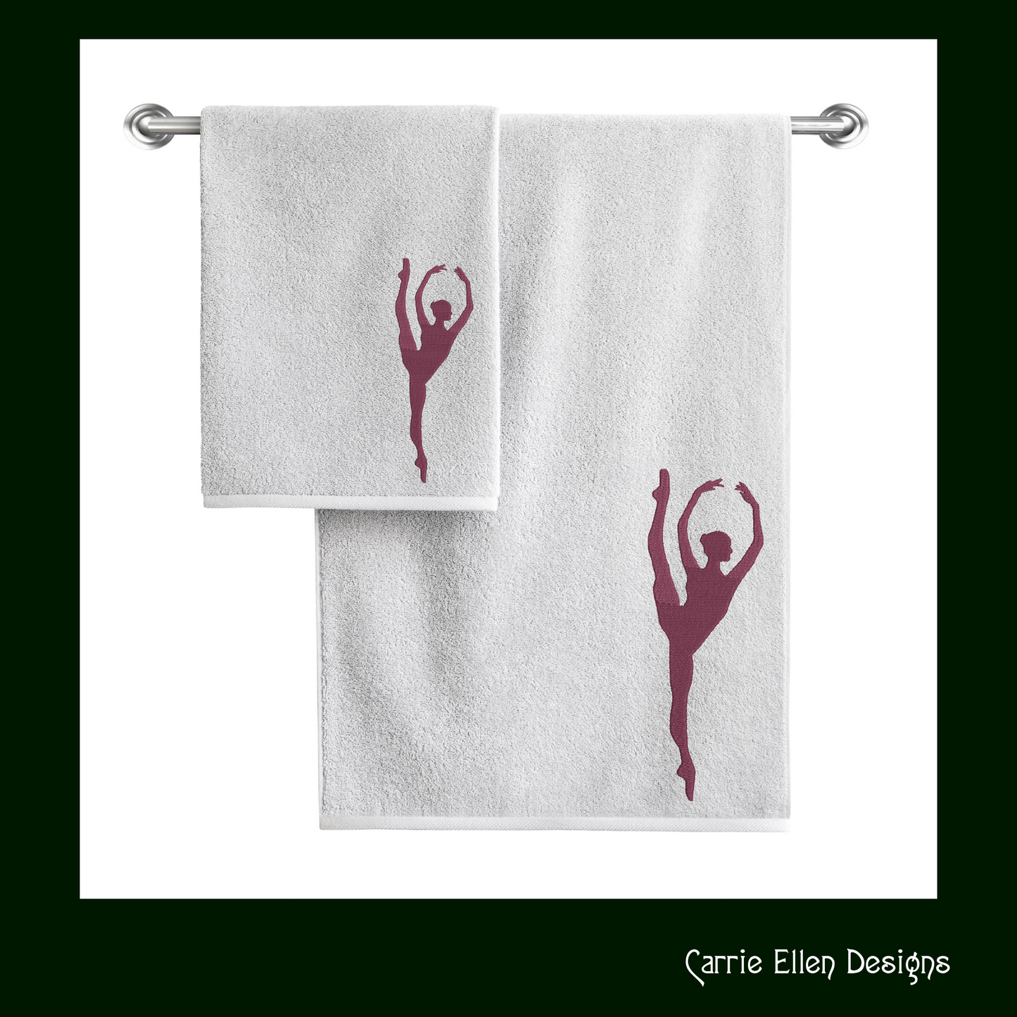 Ballerina Machine Embroidery Design – Dancer Silhouette Pattern, 6 Sizes (1228)