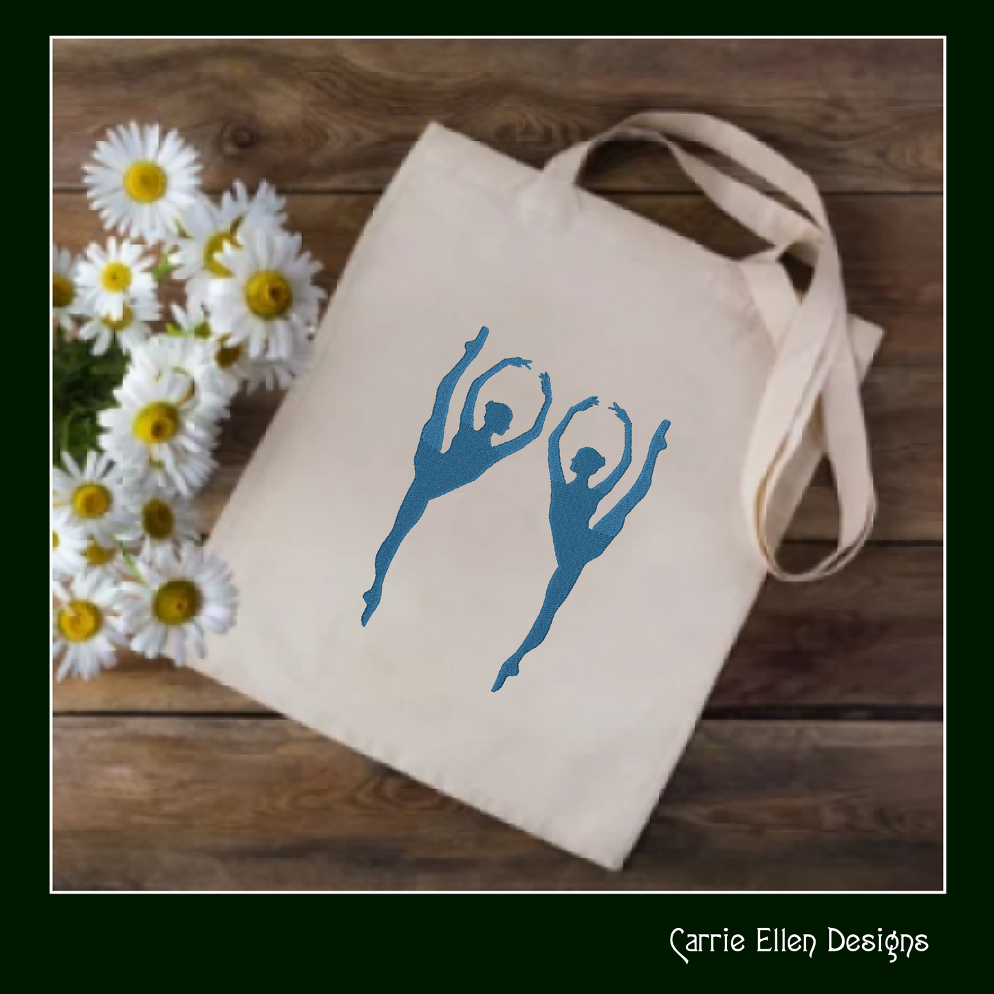 Ballerina Machine Embroidery Design – Dancer Silhouette Pattern, 6 Sizes (1228)
